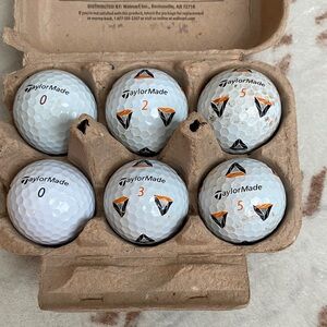 TaylorMade White Golf Balls 6 Balls Recycled